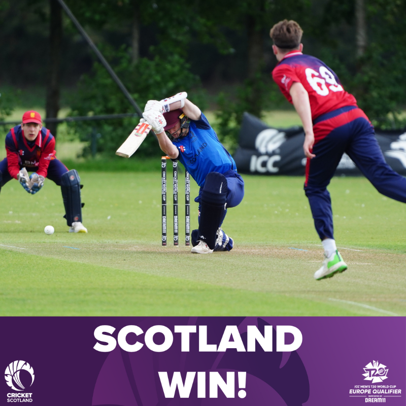 CricketScotland's tweet photo. 𝗦𝗖𝗢𝗧𝗟𝗔𝗡𝗗 𝗪𝗜𝗡!!!

We bowl Jersey out for 206 to get our Men's U19s Cricket World Cup Qualifying campaign off to the perfect start 🤩

Alec Price the pick of the bowlers with 4-29!

#FollowScotland