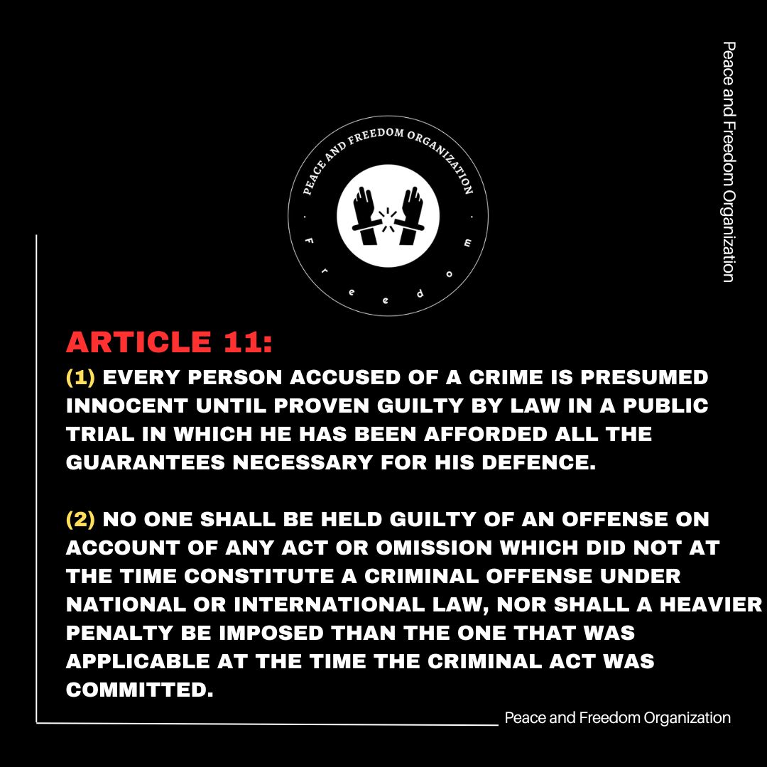 PeaceFreedomO's tweet photo. Article 11:
#HumanRights https://t.co/xvhMiZ5qk9