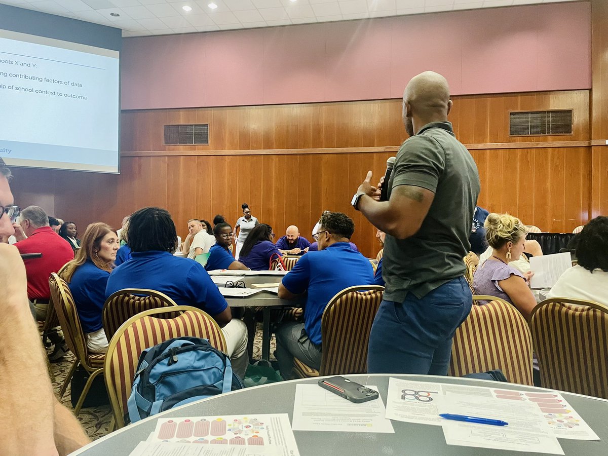 Look at our admin intern @MrCooperGLHS representing at the Summer Leadership Kickoff High School Meeting 🎤 <a href="/WCPSS/">Wake County Public School System</a> <a href="/WCPSSTeam/">Team WCPSS</a>