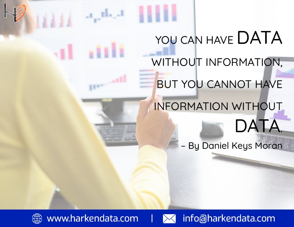 Harkendata's tweet photo. “You can have data without information, but you cannot have information without data.” – By Daniel Keys Moran
#data #information #withoutinformation #withoutdata #danielkeysmoran #mondayvibes #monday #mondaymood #PurpleHeartDay https://t.co/w0zlef8wCs