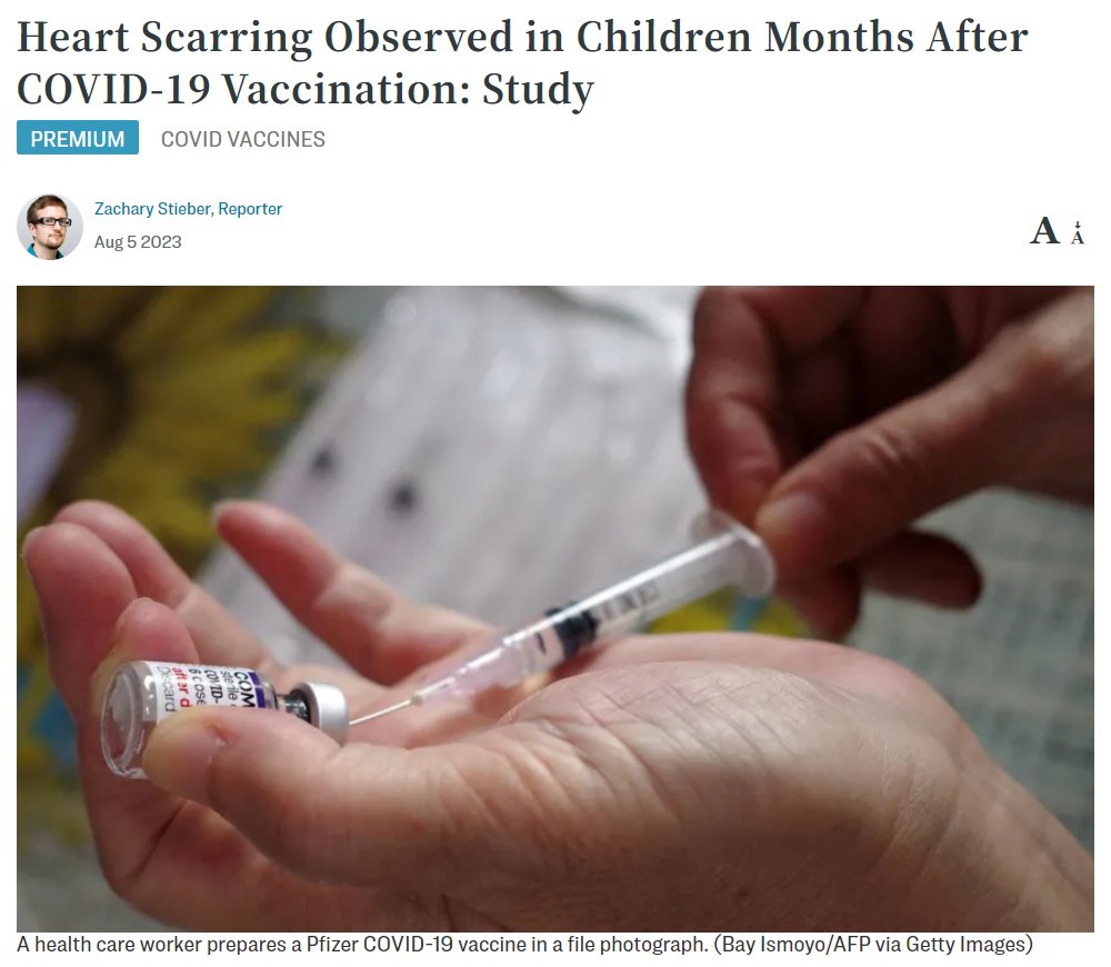 VigilantFox's tweet image. New study finds 58% of teens with vax-induced myocarditis STILL have a scar several months later.

We damaged the hearts of kids to “protect” them from an illness with a 99.997% survival rate. This is criminal.

Article link in the comment below ⬇️