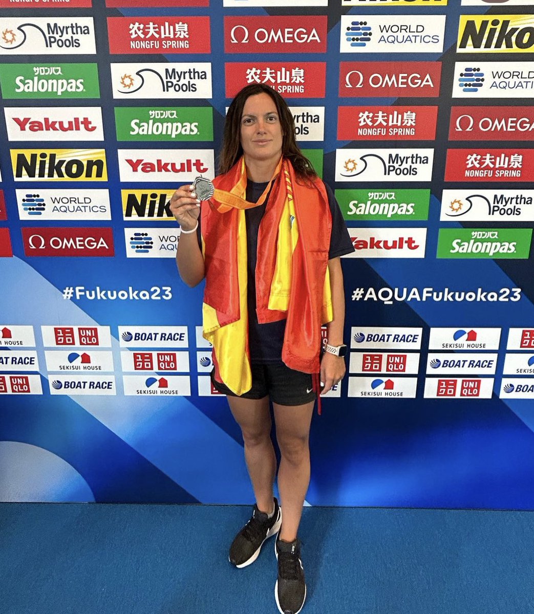 cvelazquezromo's tweet photo. 🥈 ¡Enhorabuena, @patriGme93, nadadora y entrenadora del @ClubMonteVerde! 

🇪🇸 Subcampeona del mundo master +30 en la prueba de 400m estilos con un tiempo de 5:14.77 y rebajando el récord de +30. https://t.co/zRWySrCwve