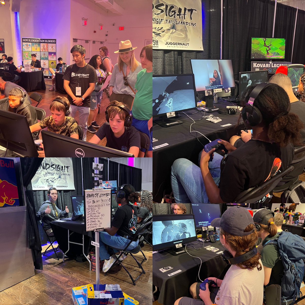 BlindsightGame's tweet photo. Thank you for having us at Play NYC this year! We enjoyed meeting new players and watching everyone play our game Thank you for all the kind words, praise, and feedback! Shoutout to our friends at @redbull for sponsoring us and to the winners of our competition who won! #playnyc https://t.co/Fz8IjcwVQS