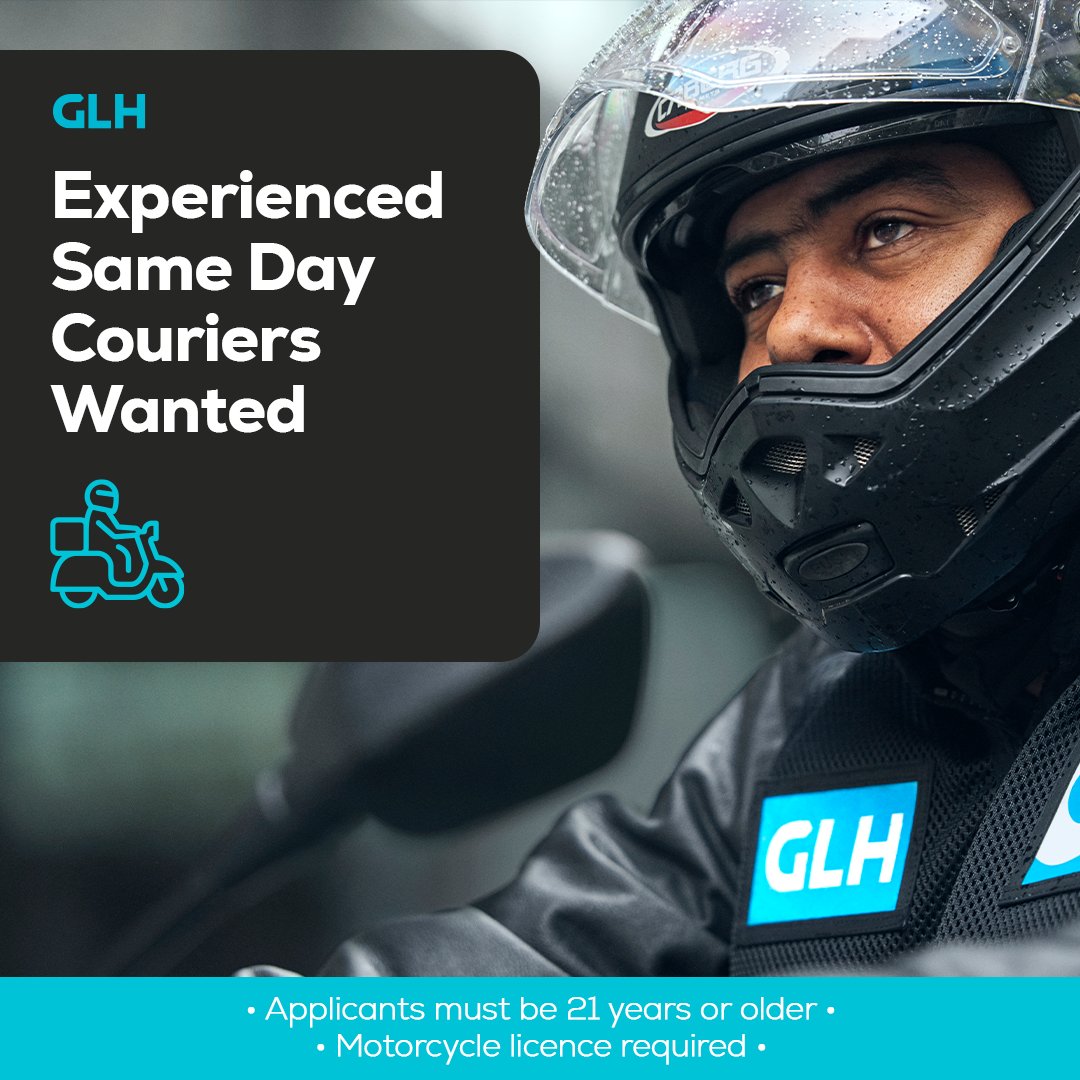 GLH is looking for experienced same day couriers to join our dynamic fleet. If you thrive in a fast-paced environment, we want to hear from you! 📦 

Apply now and experience the excitement of delivering excellence! ⤵️
🖥 bit.ly/2Sk299s
#GLH #Courier #DriversWanted