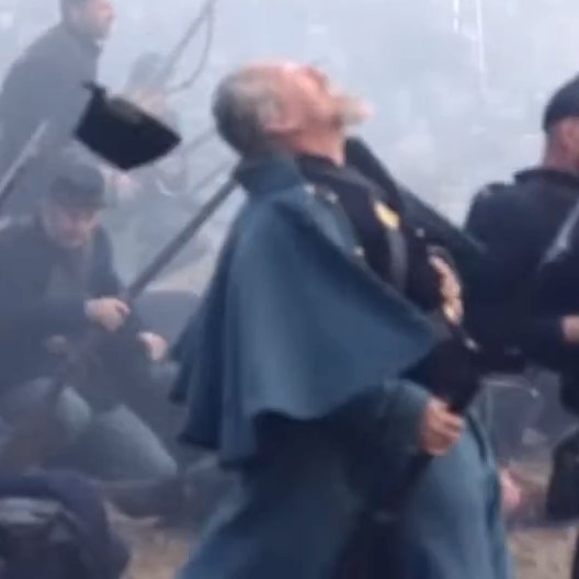 Academy Award for Civil War reenactor deaths, my man got his drip blown back