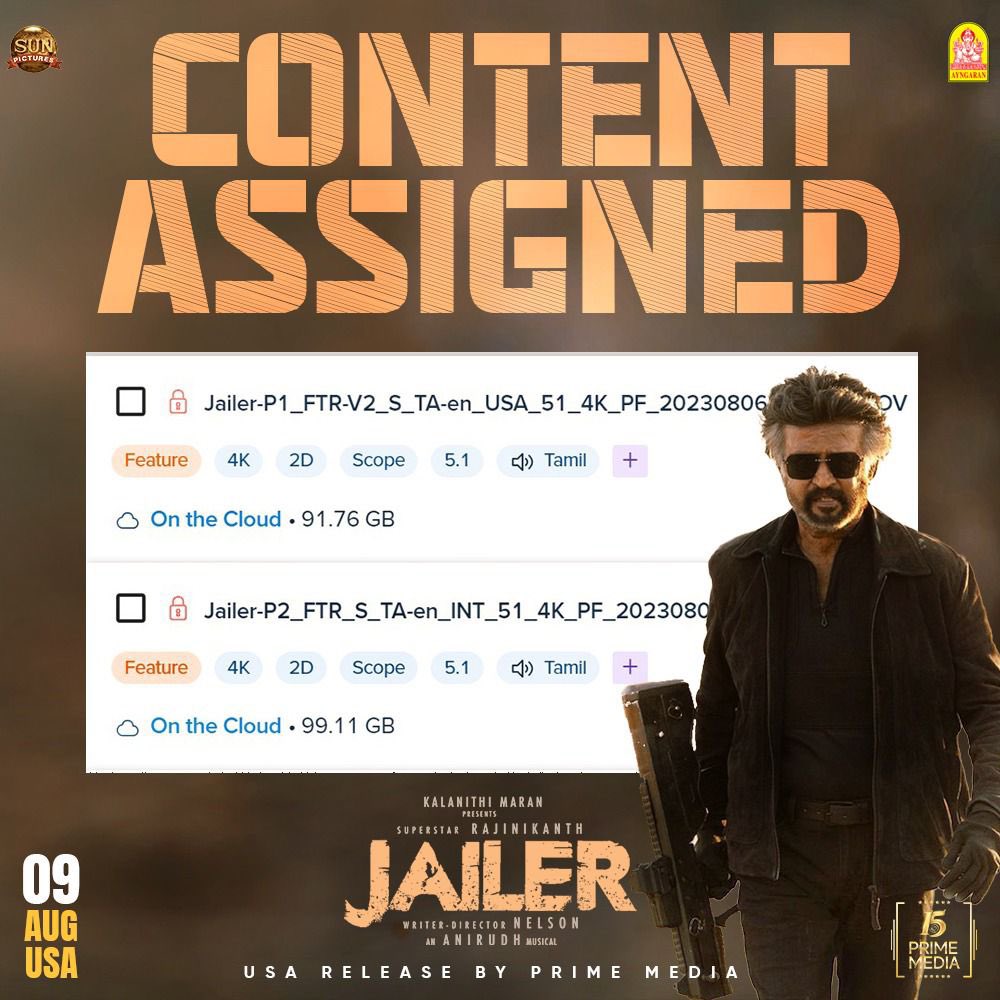 Chrissuccess's tweet photo. #Jailer USA

All set for Premiers 🔥 https://t.co/XCuFRLE4rv