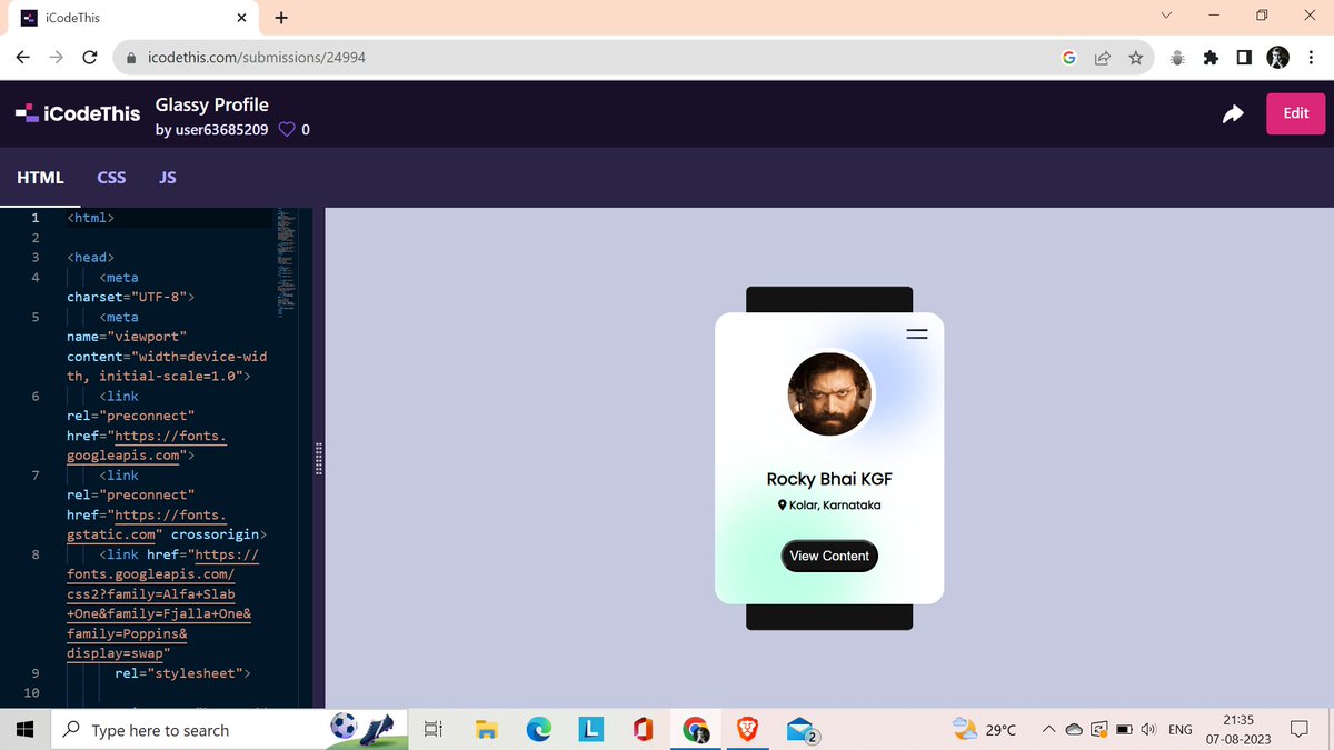 lonewolfthinks's tweet image. Completed today&apos;s task on @icodethis check it out here: 👉iCodeThis.com/submissions/24…
plz give your feedback.🙂for more updates please follow me #html #css #javascript
#buildinpublic #learninpublic