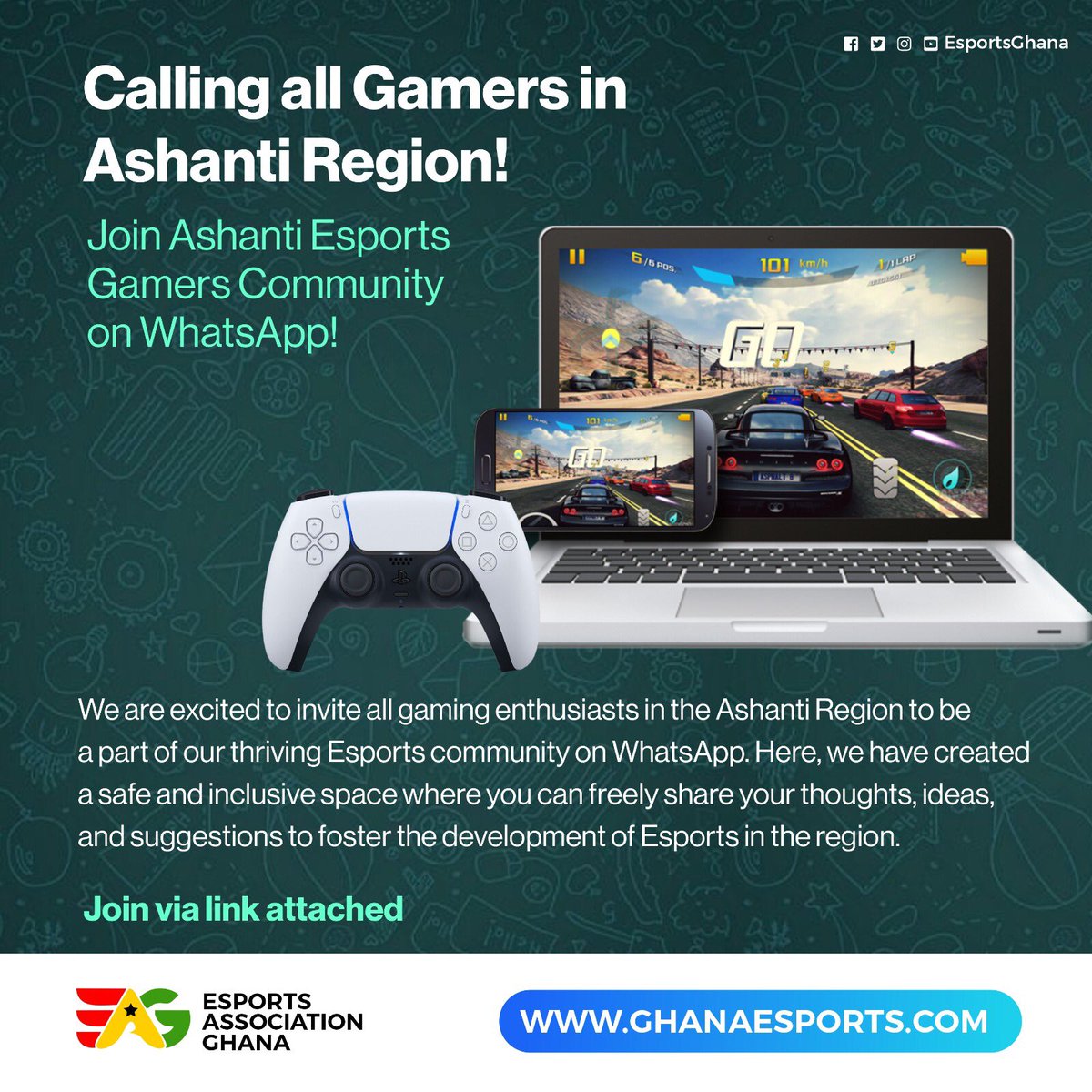 Growing E-sports in Ashanti Region. Are u a Gamer???  Send a dm to added🫂🎮🏆