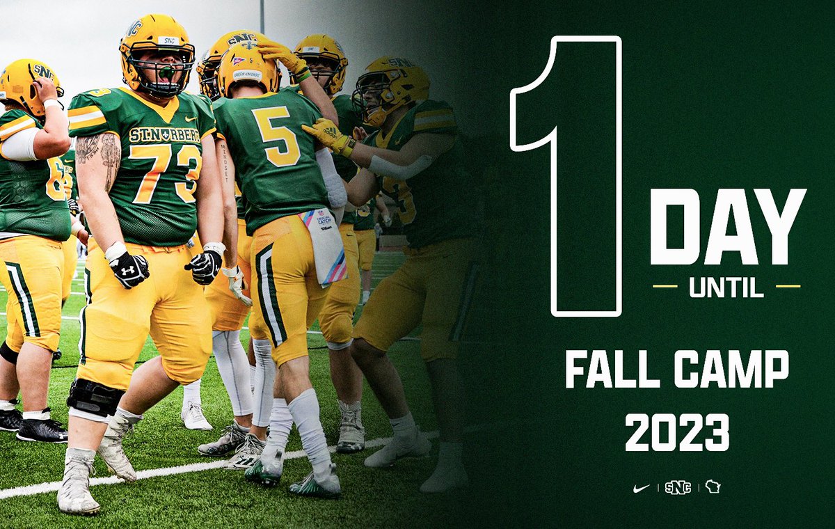 1 day until report date for fall camp 2023!
🟢⚔️🟡
#GoGreenKnights