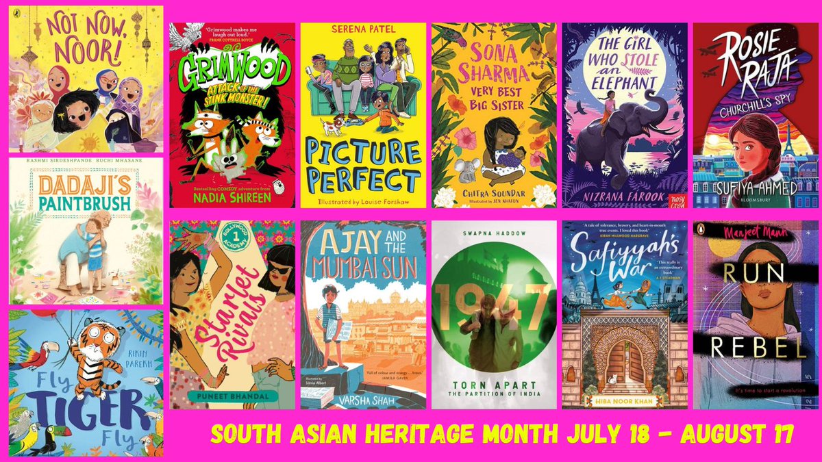 📚❤️South Asian Heritage Month is the perfect time to share these super books (EY-KS4) from South Asian creators  AND every month is the perfect time to enjoy them! ❤️📚(creator credits👇) @SAHM_UK #SouthAsianHeritageMonth #DiverseBooks #ReadingforPleasure