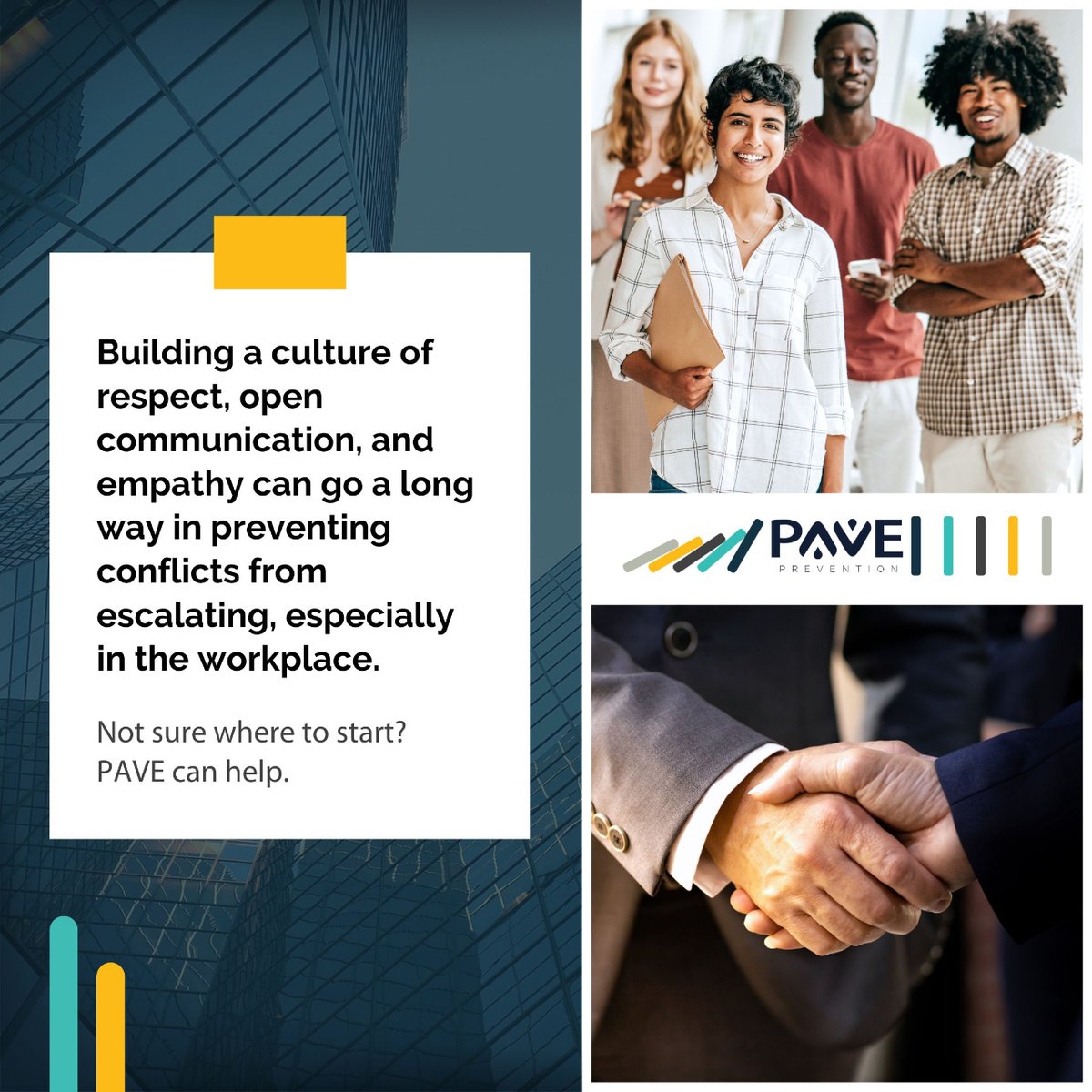 PavePrevention's tweet image. By adopting a preventative lens, organizations can foster a nurturing environment that prioritizes the well-being of employees and effectively mitigates the risk of workplace violence.
Not sure where to start? PAVE can help.
paveprevention.com
#PAVE #SaferWorkspaces