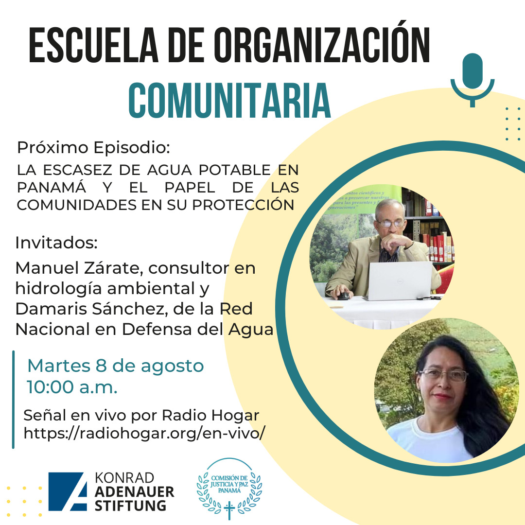 Kas_Panama's tweet photo. Sintoniza este martes 8 de agosto a las 10:00 am por @RadioHogar, el programa de la Escuela de Organización Comunitaria.

Sintoniza el programa desde cualquier lugar a través de https://t.co/yWP5LS6Eoq 

#JusPax #RedKAS #KASPanama #RadioHogar https://t.co/Mpq8HAM4mp