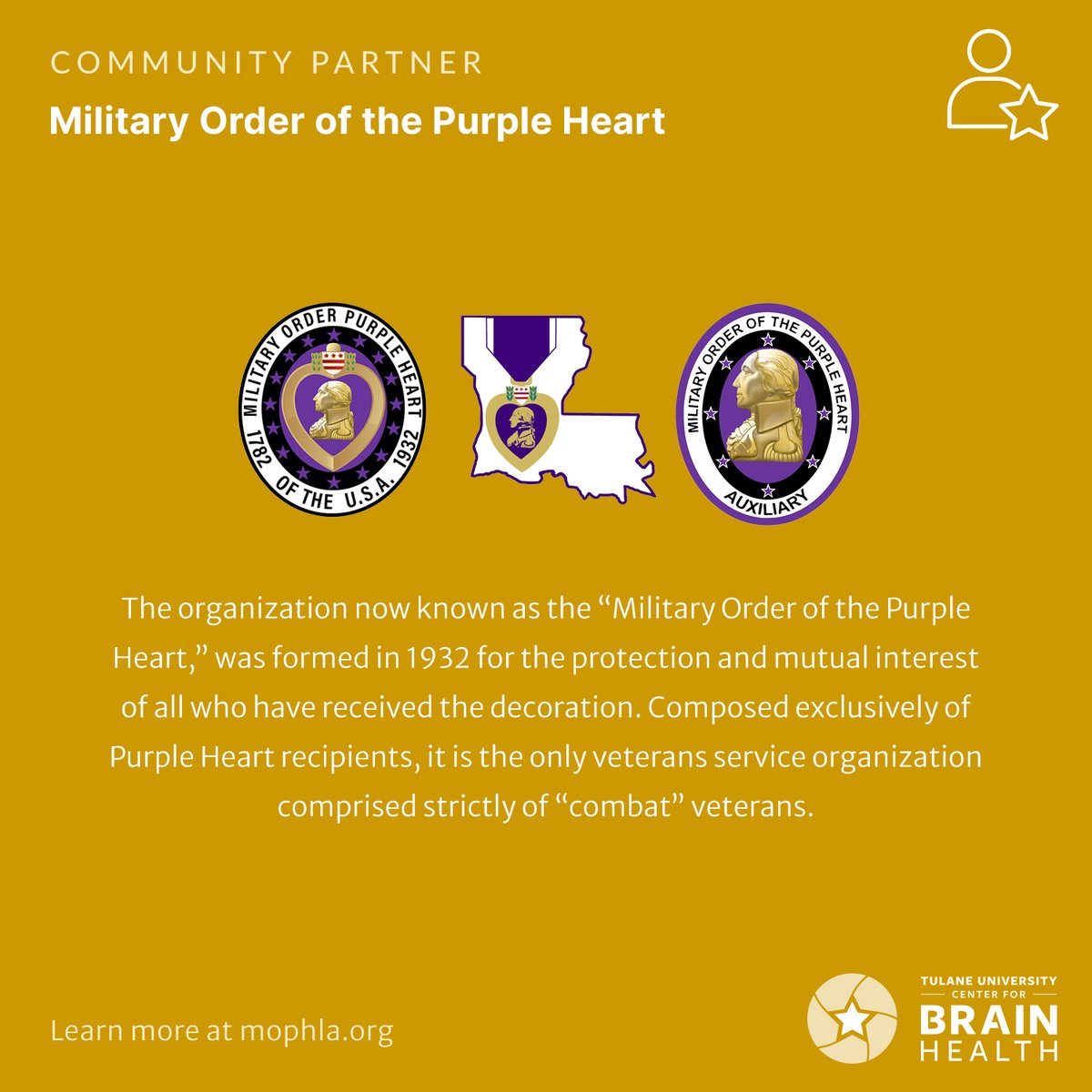 #NationalPurpleHeartDay is a time for Americans to remember and honor the brave men and women who were wounded or lost their lives on the battlefield.

Today we also recognize our community partner, @moph_hq, and the impactful work they do to improve the lives of Veterans.