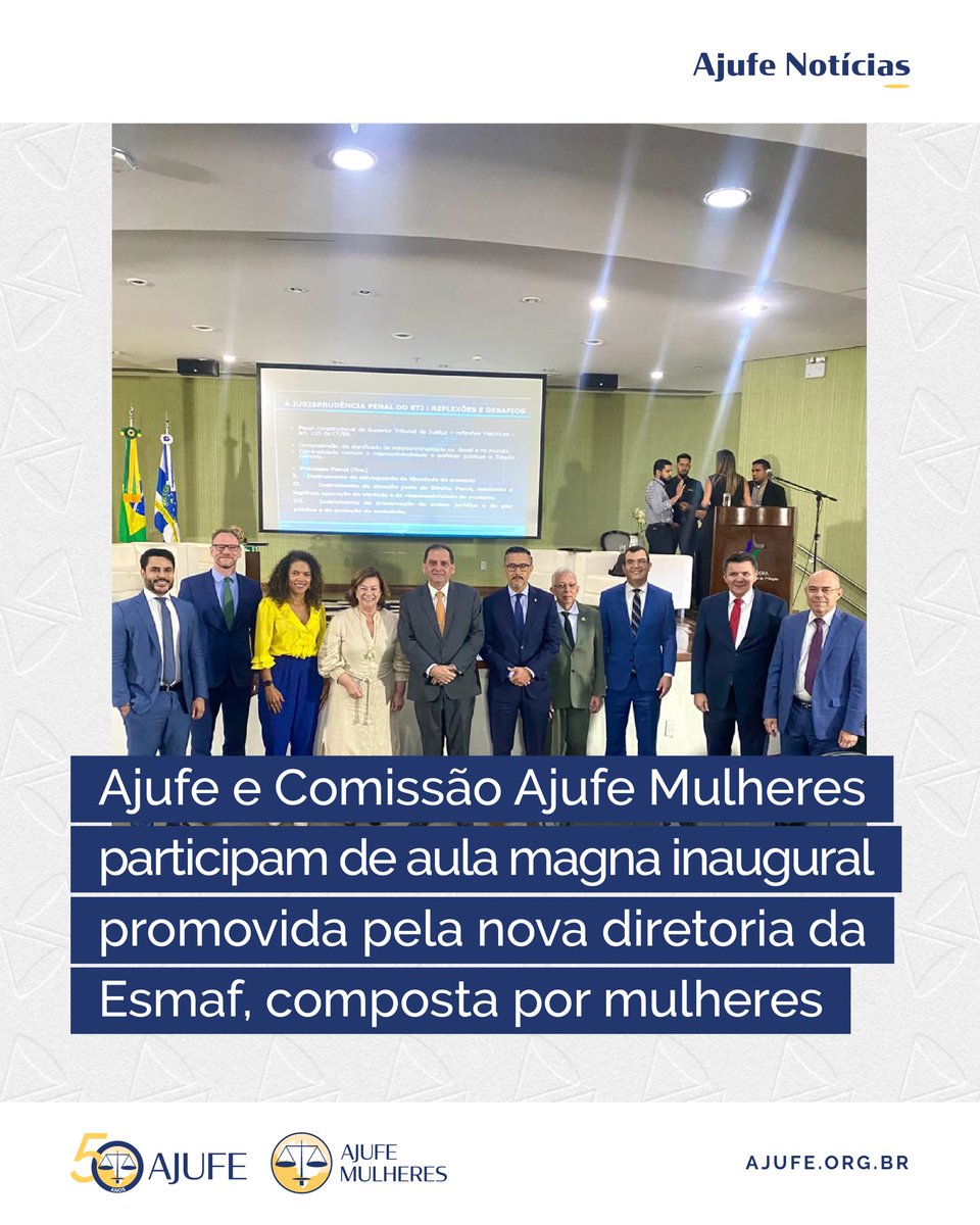 Neste próximo biênio 2023-2025, a escola será dirigida por duas mulheres: a desembargadora federal Gilda Sigmaringa, na direção, e na vice-direção a desembargadora federal Daniele Maranhão. O feito é inédito na história da Escola. Saiba mais em: ajufe.org.br
