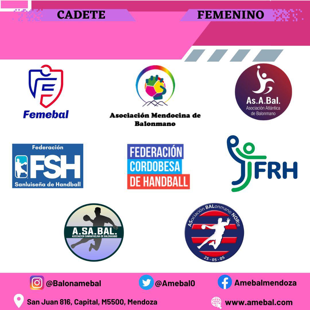 #ArgentinoCadetes "A". Estas asociaciones darán todo por coronarse como los mejores del país , desde el 7 al 11 de Agosto.