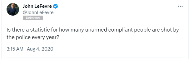 icesurfer's tweet photo. @JohnLeFevre Yup. Tell this guy who claims that in order to avoid police brutality all you need to do is comply. https://t.co/IbPAQBKp4O