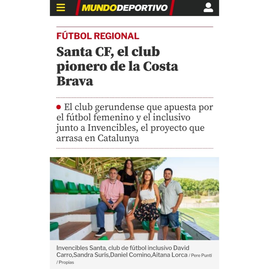 📰 Noticia 🔝

⚡Que un mitjà de comunicació com <a href="/mundodeportivo/">Mundo Deportivo</a> s'interessi pel nostre projecte, vol dir que alguna cosa estem fent bé.