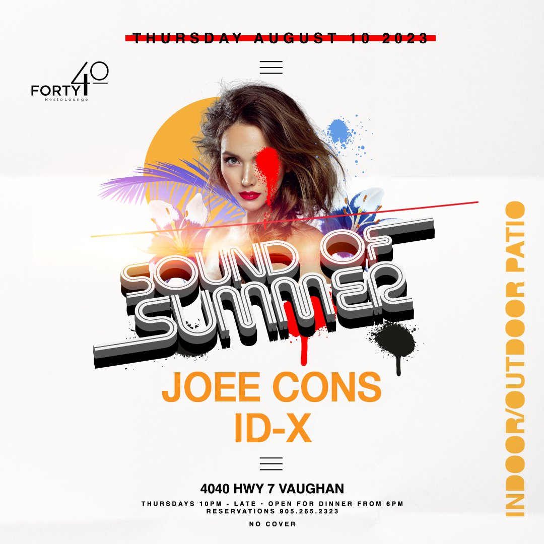 _soundof's tweet photo. This Thursday ☀️ Sound of Summer continues at Forty 40 indoor/outdoor covered patio with djs @JoeeCons &amp; @IDXofficial playing the best in #housemusic, #deephouse, @afrohouse, #latinhouse, #techhouse and more 🌴

<<<Free Cover>>>

Info: https://t.co/o3GNFS5pk2 https://t.co/ey1RuKz3Wz