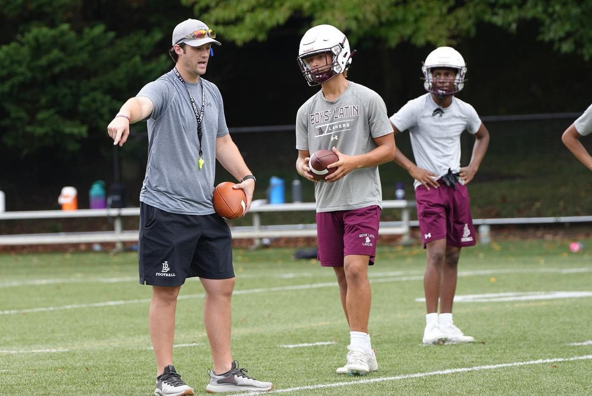 BoysLatinSchool's tweet photo. Football pre-season has begun, and Coach Tony Rinaudo has officially taken the helm. We can't wait to see our Lakers in action!  #OneHeartBeat #BLFootball #BoysLatin #EQV @BoysLatinFB https://t.co/8DRyI0vhiN