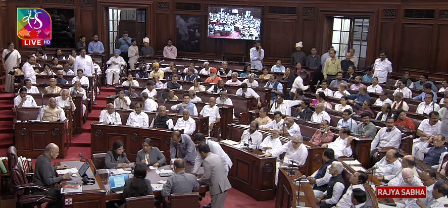 ANI's tweet photo. Voting on the National Capital Territory of Delhi (Amendment) Bill, 2023 underway in Rajya Sabha

Division of votes will be done through paper slips now as there was a technical error in the automatic vote recording machine in Rajya Sabha https://t.co/OP4R0O4Bt9