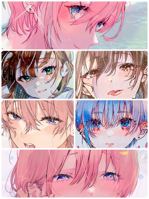 #このタグを見た人は自分の絵柄の目部分を見せる 目はまだ模索中だけど1番上出定着したい