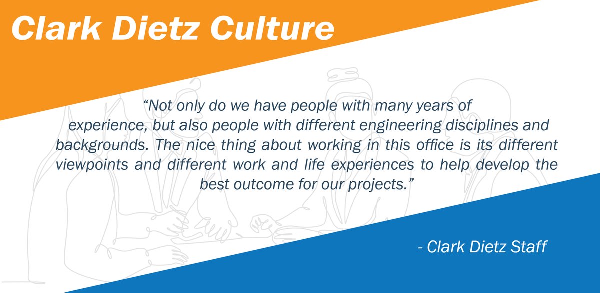 At Clark Dietz, our engineers work together to create the best possible outcome for all of our projects. 

#EngineeringQualityofLife #ClarkDietzCulture #Collaboration #Innovation