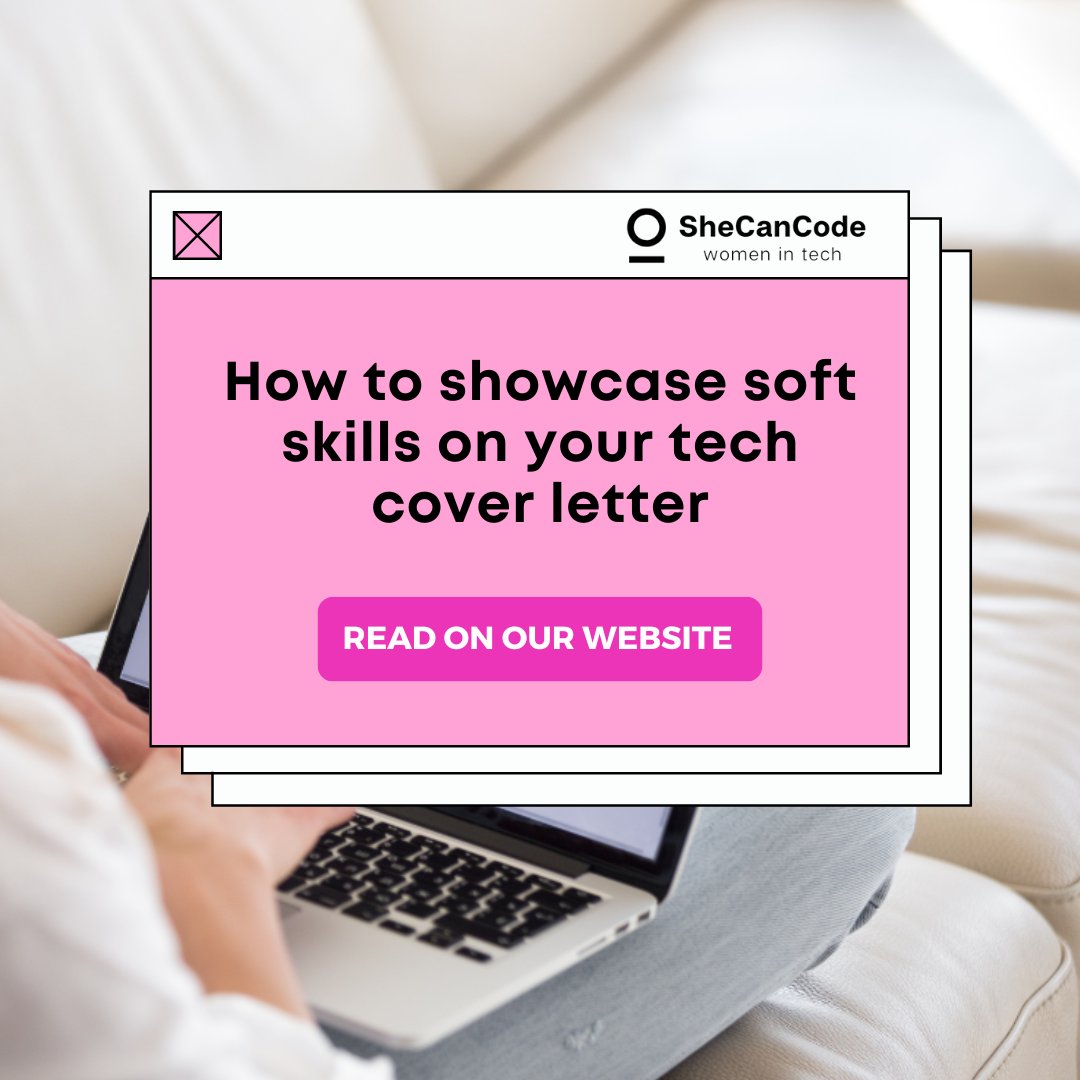 SheCanCodeHQ's tweet image. Struggling to land job opportunities? Writing a #coverletter is very beneficial for emphasising your unique #softskills beyond your #resume.
Learn how you can highlight your soft skills & create a compelling #tech cover letter that employers can’t ignore: shorturl.at/avWYZ