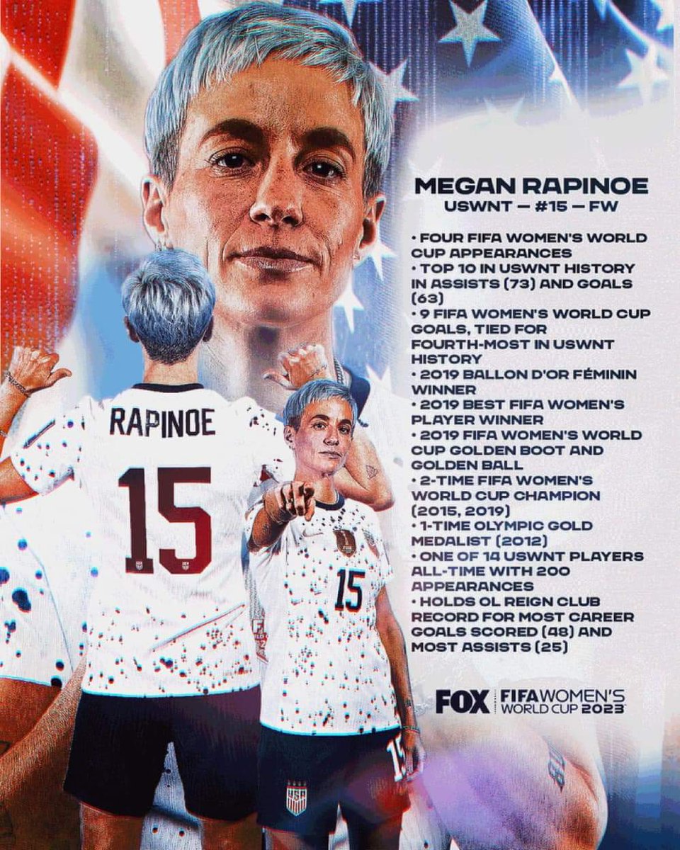 NicoleDevo's tweet photo. @FIFAWWC A legend, a pioneer, an icon. Congratulations on an incredible career and thank you for raising the bar, Pinoe. https://t.co/2QJ72wfg8r