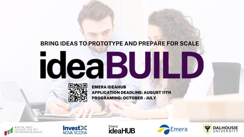 Dalhousie's Emera ideaHUB is recruiting for their next cohort of deep-tech startups! 

ideaBUILD is a 10-month program that helps founders take their physical product idea from design to prototype and beyond. 

Learn more about the program here: bit.ly/3OJ9SxI