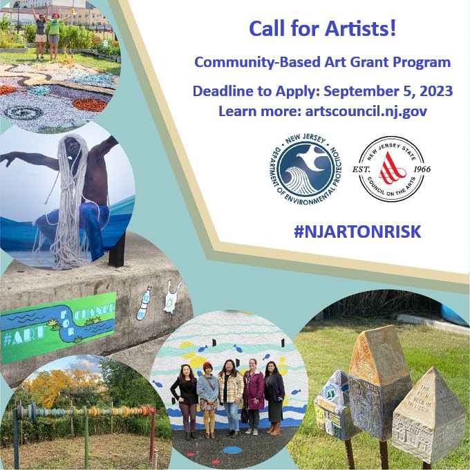 Call for Artists to Submit Proposals for the 2023 Climate Resilience Art Program

Q&amp;A Session on 8/25 | Deadline to Apply: 9/5

Learn more: conta.cc/3OwnpbJ

#NJArtOnRisk #NJPublicArt #NJarts <a href="/NewJerseyDEP/">New Jersey Department of Environmental Protection</a>