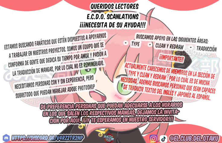 Alejoshems's tweet photo. Hola a todos, mi nombre es alejoshems, soy traductor del scanlation E.C.D.O (El Club Del Otaku) y escribo esto porque estamos en búsqueda de nuevos miembros que quieran ayudarnos a trabajar los mangas. https://t.co/vSOAabhhS5