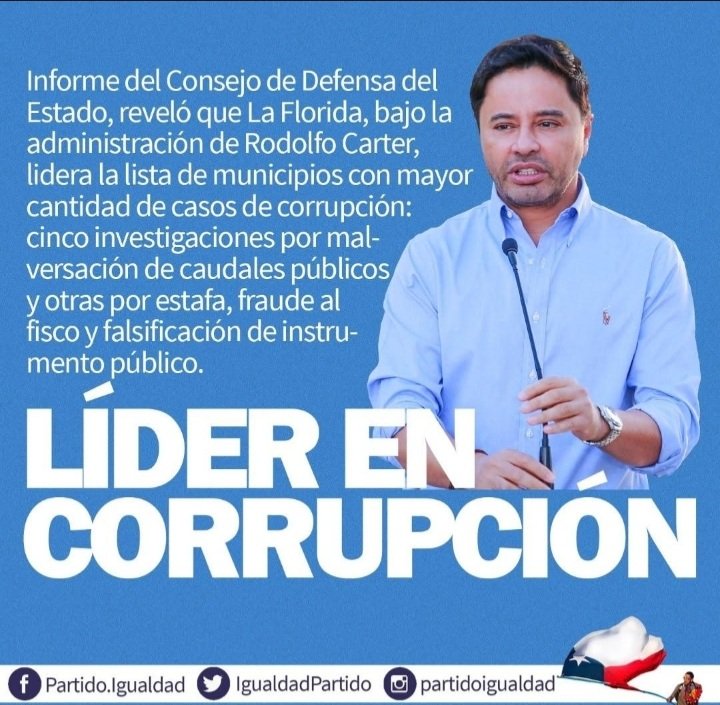 CMiliko's tweet photo. @KarolCariola Ojalá ahora investigen y hagan pagar a este delincuente @rodolfocarter https://t.co/4zJa9y0QeO