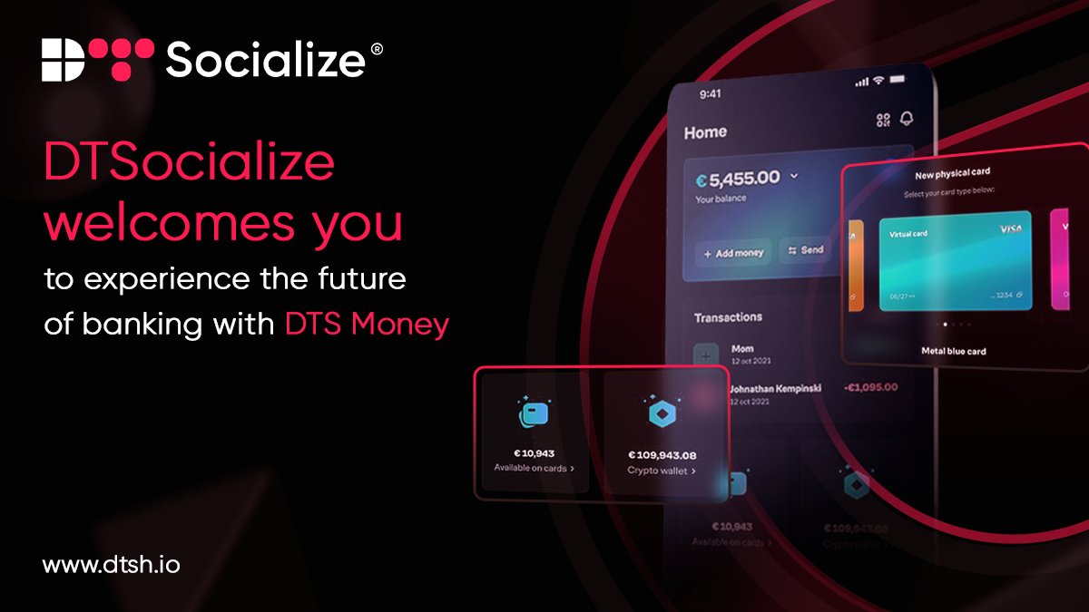 dtsocialize's tweet photo. DTSocialize welcomes you to experience the future of banking with DTS Money!

Join us today and discover a new era of banking!

#FastBanking #CryptoBanking #dtsmoney https://t.co/DxfRhB5Rri