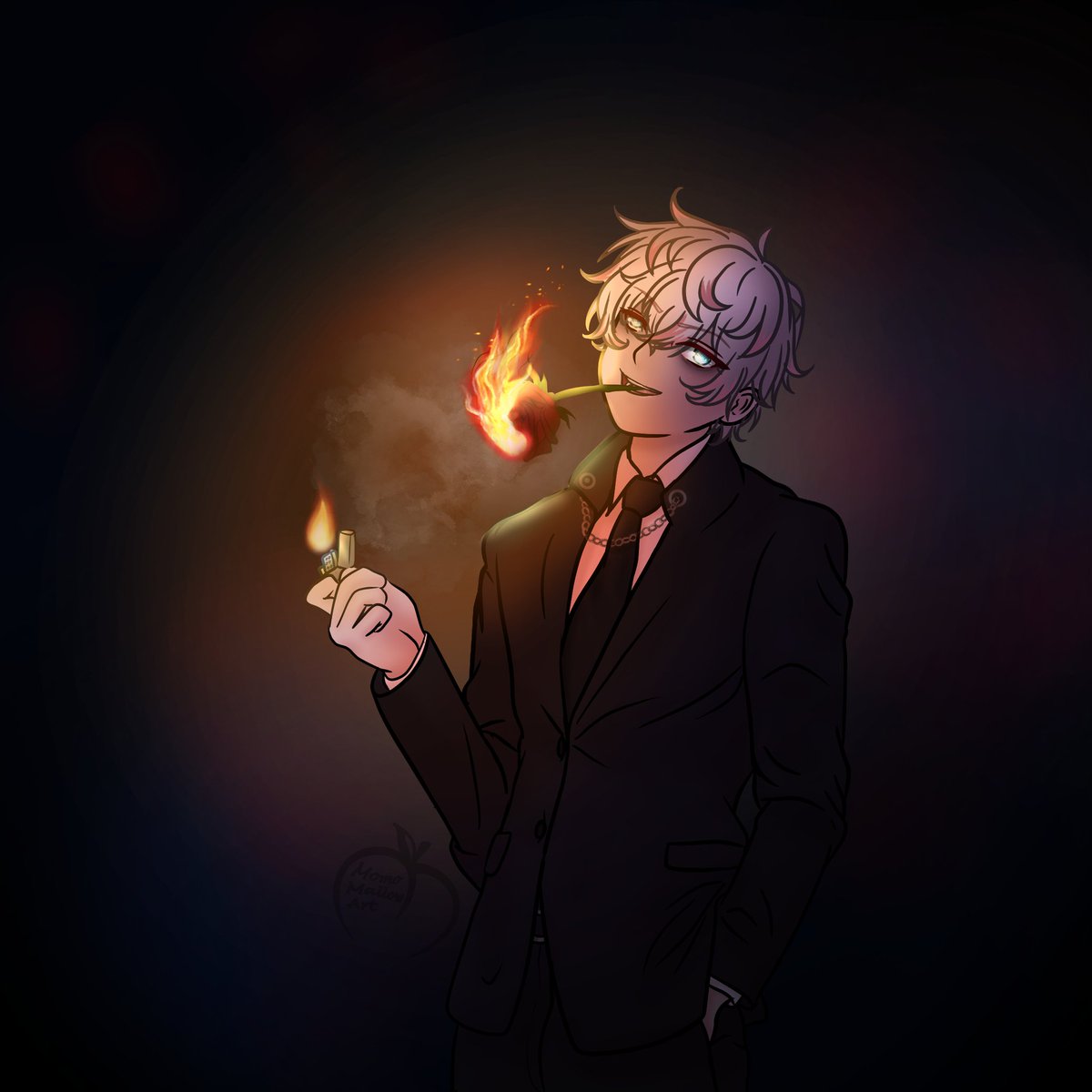 MomoMallowArt's tweet photo. Couldn't resist doing this with him ʕ≧ᴥ≦ʔっ🥀🔥💗 
#saeranchoi #mysticmessenger #mysme #redraw #drawingchallenge #drawyourfav https://t.co/jFZOVD8WVI