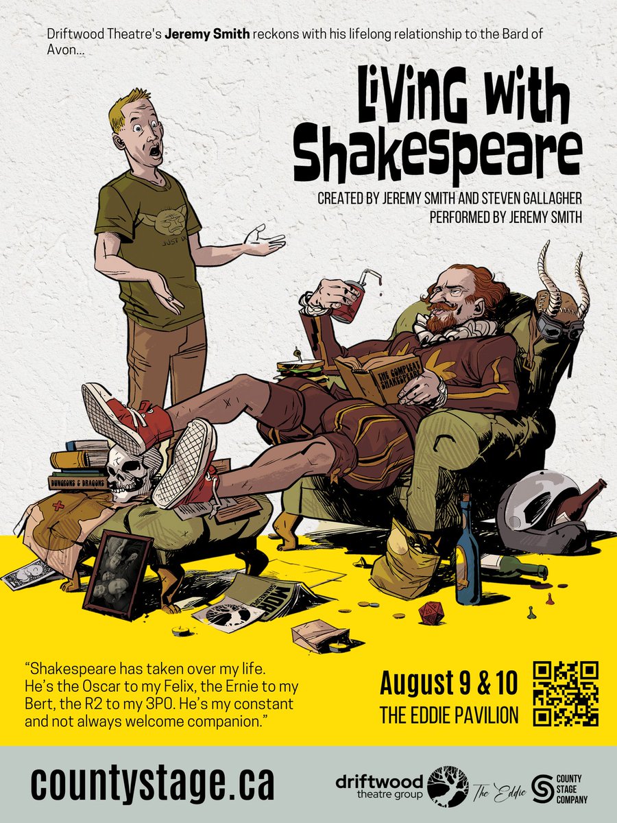 Today, we rest. This Wednesday? We officially open. Don't miss Living With Shakespeare coming to Prince Edward County for three performances on August 9 &amp; 10 with <a href="/countystage/">County Stage Company</a>!!!