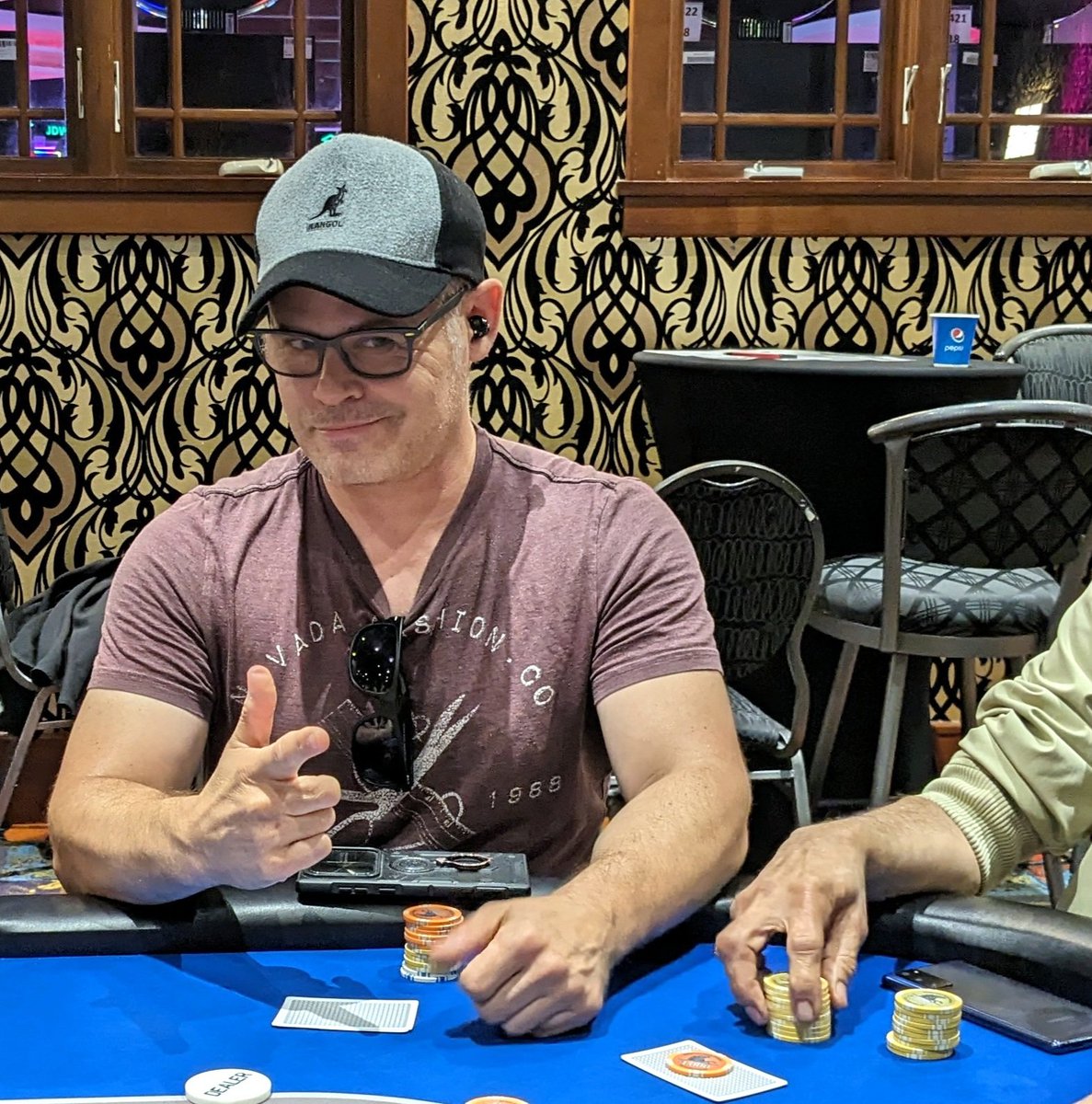 RealPokerHealth's tweet photo. 9th out of 163. Another good run. Staff on all fronts are excellent here. Can't wait to carry the momentum to the next tournament. Thank you Lyle Bateman  for the excellent updates along the way. My massuese was the bomb. My hotel room is wicked. The end. Off to bed.

#deerfootcasino #pokerhealth #summersuperstack