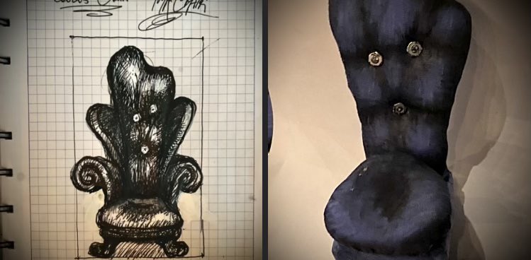 leetockar's tweet photo. Update from the #MadCrafter #MasterScribbler #BlindArtist workbench.
‘Woman Rising’ painting coming along, ART web site is updating & miniature prop chair build 4 GRYM #Kickstarter puppet short is almost done. #Motivated #Share if U #Like . More to come. https://t.co/v3IHhXw8k9