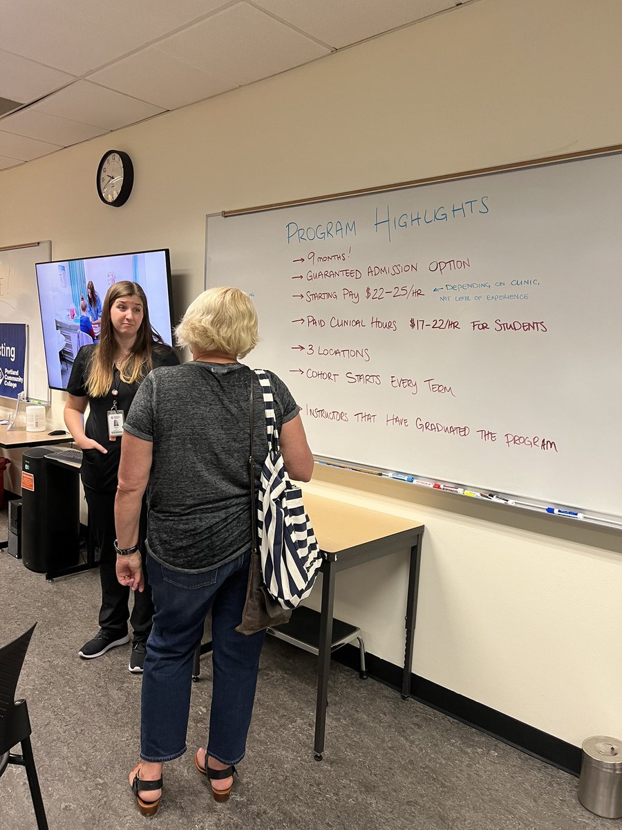 VickLopezS's tweet photo. CTE Teacher Externship @PortlandCC Our teachers, counselors, &amp; community partners learning about Kaiser Dental &amp; Cascade PCC Healthcare Programs. https://t.co/N8m4hfSbi2
