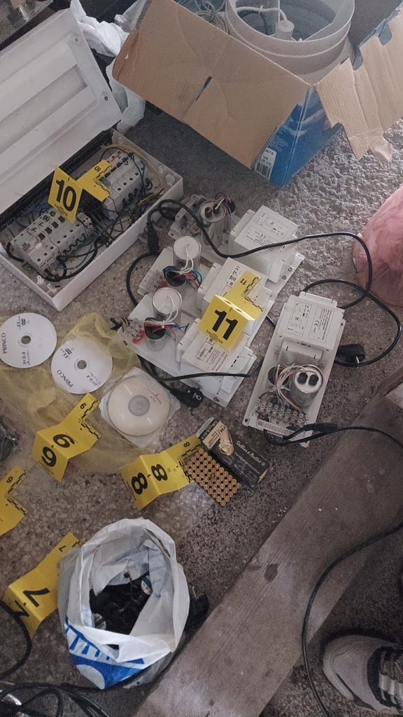 XSvecla's tweet photo. 1/3 Succesful operation in a crypto-mining lab in North Mitrovica. 

Found &amp; confiscated:
60 graphic cards, S9 anti-mining machines, 13 ventilators, electric pots for growing cannabis plants, electric lamp for lab, 51 rounds of ammunition &amp; 8 modified bombs. https://t.co/0x2q3rQou7