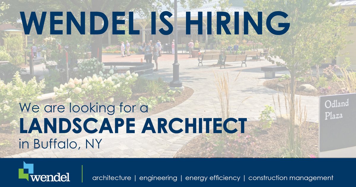WendelCompanies's tweet photo. Is Landscape Architecture your passion? We’re looking for a Landscape Architect to join our Buffalo, NY office. If you have strong design, communication, and graphics skills, apply today!
👉https://t.co/CSNA7Tvgwl
#landscapearchitecturejobs #wnyjobs #hiring https://t.co/XtyusGVQGC