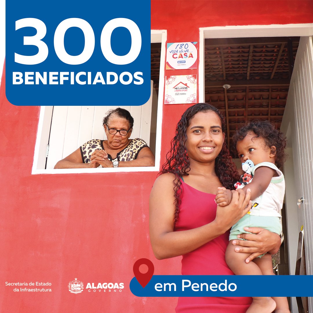 seinfraal's tweet photo. O programa Vida Nova na Sua Casa segue mudando a realidade dos alagoanos! Em Penedo, foram entregues 72 melhorias habitacionais e 3 novas residências, beneficiando 300 moradores. https://t.co/DcW8R1ZKpm