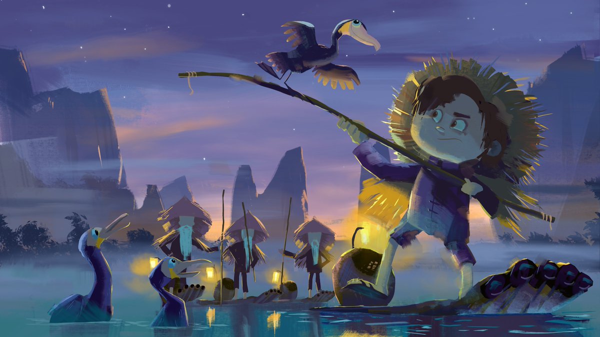 DarrenDubicki's tweet photo. A couple of story beat images from 'A Fish Tale'. Serving suggestions for finding tone to the film #filmconcept #visual #characterdesign 🎣🦅 https://t.co/x5iUkNNACj