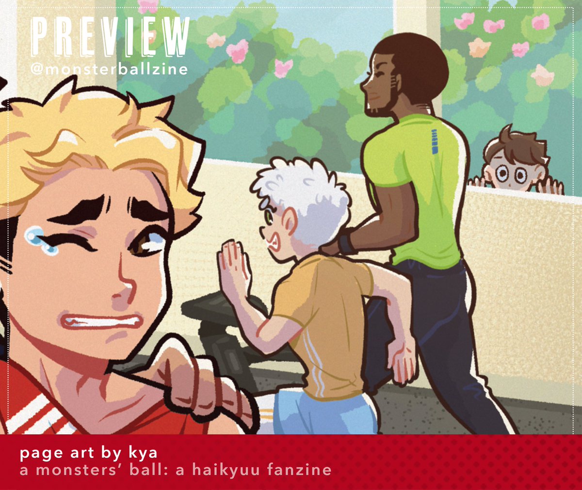 monsterballzine's tweet photo. 🏐 Who could be spying on Team Japan's workout—and why? 🤔 (Preview by @wonder_kya!)

Preorder A Monsters’ Ball before August 31st, 11:59pm EST!

🏆 Preorder link in pinned!!

#Haikyuu #HaikyuuZine #Zine #Hq https://t.co/3ZBadtlhS7