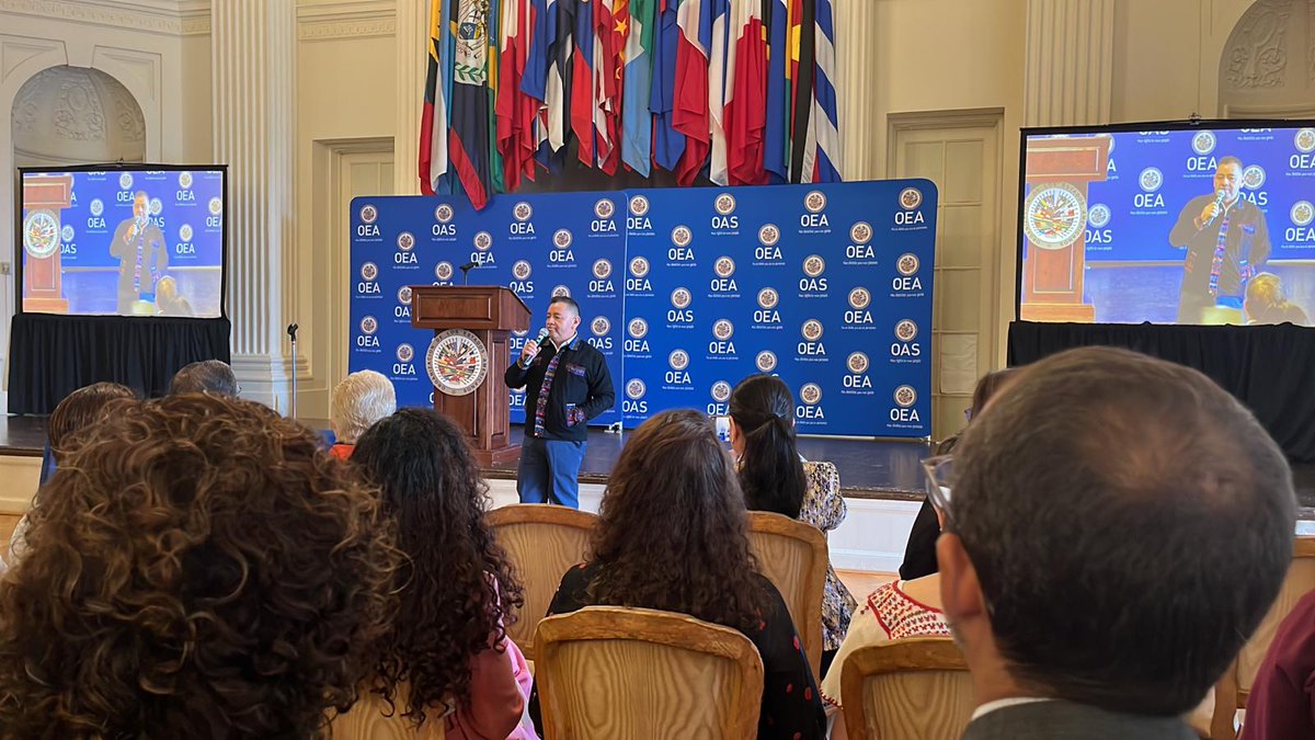 @OEA_BR @Almagro_OEA2015 @OEA_SocCivil @EmbaixadaEUA ✊We are in the VI Inter-American Week of the #IndigenousPeoples of the #OAS!

Under the slogan '#IndigenousYouth as Agents of Change for Self-determination in the Americas: Intergenerational Connections,'  this week will highlight the youth's role as catalysts for change.