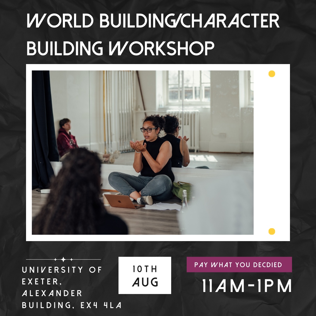 infobeyondface's tweet photo. Looking to add nuance and complexity to your characters? Want to create stimulating, detailed worlds to place them in? Find new ways to access worlds in this 2 hour in-person writing workshop focused on writing for stage. Suitable for all levels.

https://t.co/5cKSXORlro https://t.co/hJNcXt5Zym