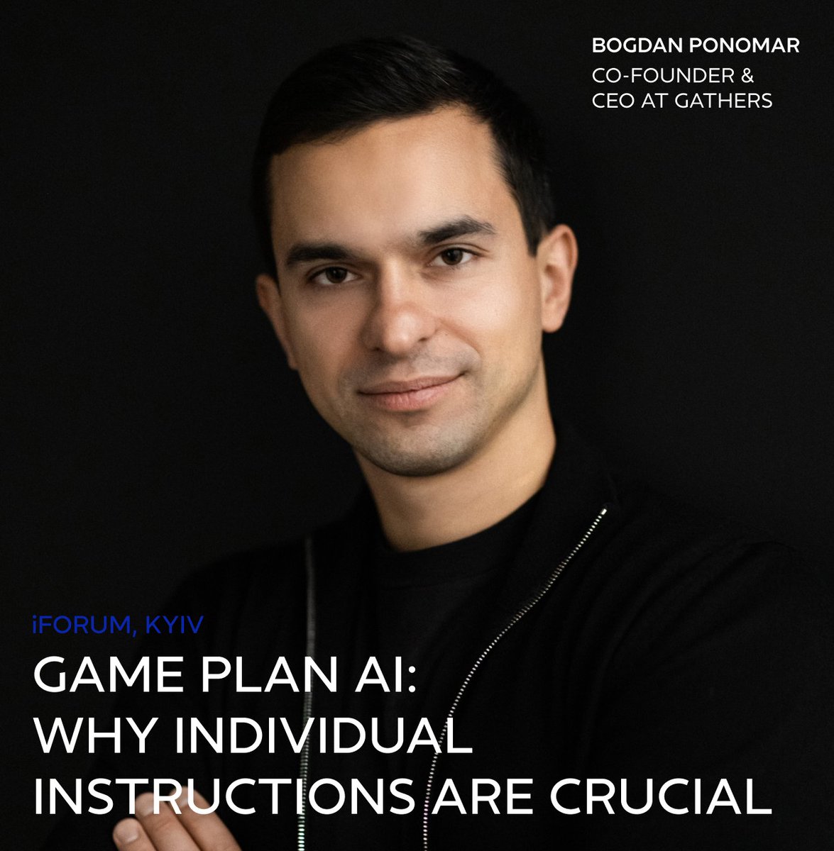 🗣️ Excited to announce that our co-founder & CEO, @BPonomar, will give a speech at @iforumua in Kyiv on Aug 10.

The topic is “Game Plan AI: Why individual instructions are crucial.”

Grab tickets here: lnkd.in/dx48g3Qf 
See you there! 🤝

P.S. The forum is in 🇺🇦
