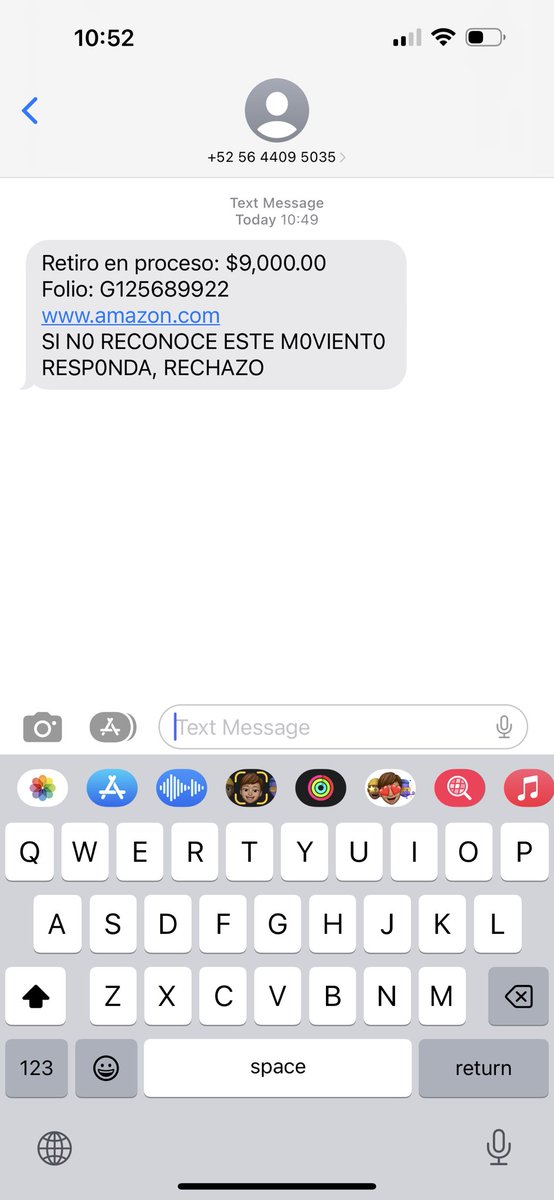 RichohdzOF's tweet photo. @amazonmex @amazon que significa esto? Es un fraude de algún estafador? Me están llegando este tipo de mensajes de texto https://t.co/LFUDOH7NRK