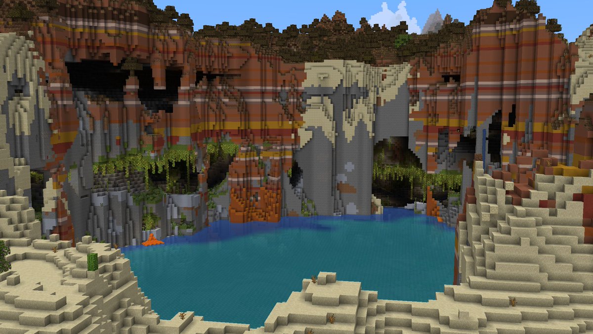 gaspoweredpick's tweet photo. I know I'm a bit late, though I'm pretty sure all of this is still able to spawn and in even more ways than ever before. This is because of 1.18's increased variance and world height that made it all possible! #Minecraft #CavesAndCliffs
https://t.co/GvpdabaaJ4 https://t.co/NbsrleCwzq