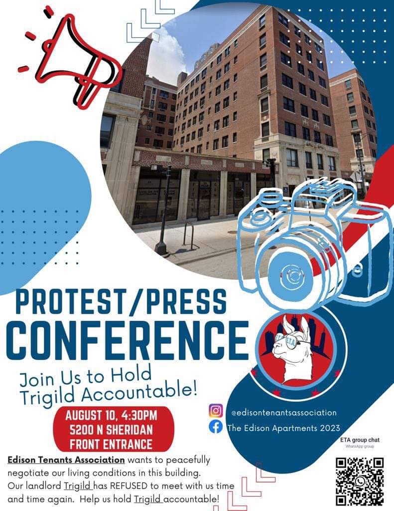 It is flat-out wrong when landlords like Trigild refuse to listen to their tenants concerns. Come out this Thursday and support your neighbors in the Edison Tenants Association as they fight for better living conditions!