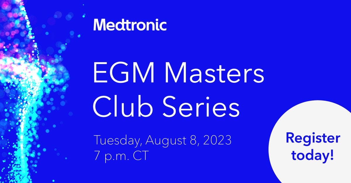 Register to attend our next EGM Masters Club with Drs. Rod Tung, Brad Knight, and Mahmoud Elsayed <a href="/DrRoderickTung/">Roderick Tung</a> <a href="/DrBradleyKnight/">Bradley Knight</a> @3MahmoudElsayed. #Epeeps

Reserve your spot today: tinyurl.com/yj3etmhe